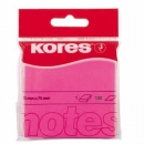 Bloček Kores 75x75mm neon růžová