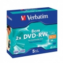 DVD -RW VERBATIM 4,7 GB jewel box 4x / 5 ks