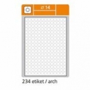 Etikety samolepící PRINT průměr 14 mm bílé