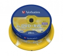 DVD +RW Verbatim 4,7GB, 4x, spindl / 25ks