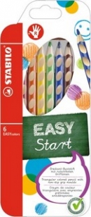 Pastelky Stabilo EASYcolors trojhranné pro praváky 6 ks