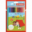 Pastelky Stabilo Trio silné sada 18 ks v papír. krabičce