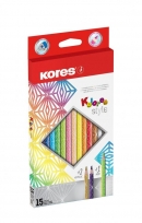Pastelky Kores Kolores trojhranné 15 ks Style