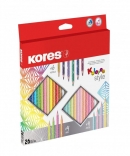 Pastelky Kores Kolores trojhranné 26 ks Style