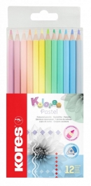 Pastelky Kores Kolores trojhranné 12 ks Pastel