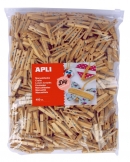 Kolíčky dřevěné APLI přírodní/400 ks JUMBO
